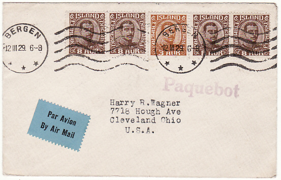 ICELAND/NORWAY-USA [AIRMAIL-PAQUEBOT]