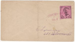 USA [1883 Black on Pink BOYD'S DISPATCH / 1 PARK PLACE on LOCAL COVER]
