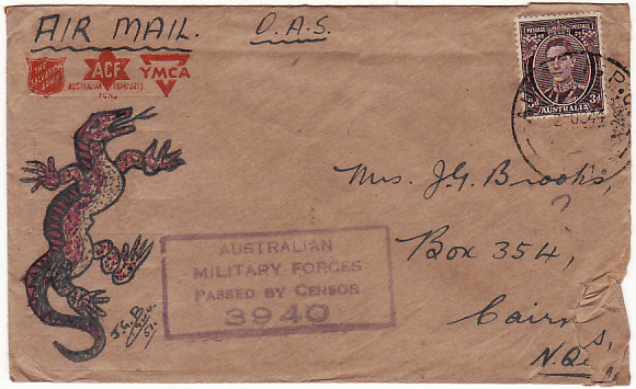 PAPUA & NEW GUINEA - AUSTRALIA….WW2 HAND DRAWN CARTOON CHARACTER…