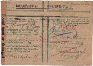 GB…WW2 BRITISH FORCES in ITALY MISSING RETURN TO SENDER & FOUNDOPENED OR DAMAGED...