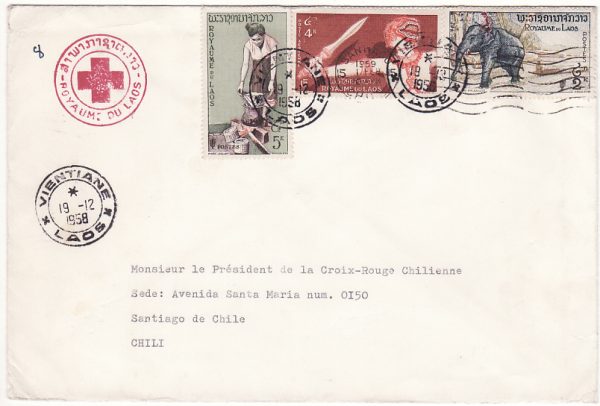 LAOS - CHILE…1958 RED CROSS.....