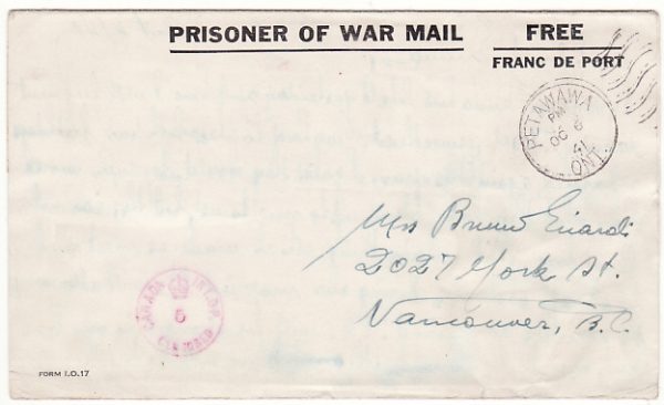 CANADA…WW2 POW PETAWAWA INTERNMENT CAMP .....