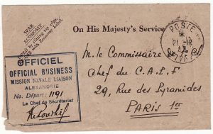 EGYPT - FRANCE ….WW2 FREE FRENCH NAVAL MISSION…
