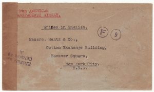 IRAQ-USA…WW2 TRANS PACIFIC AIRMAIL CENSORED at SIGAPORE..
