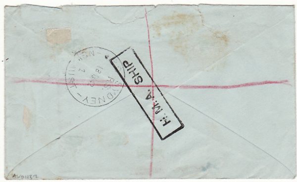 1942 AUSTRALIA…WW2  REGISTERED NAVAL with CENSOR & PAQUEBOT.. [16781] - Image 2