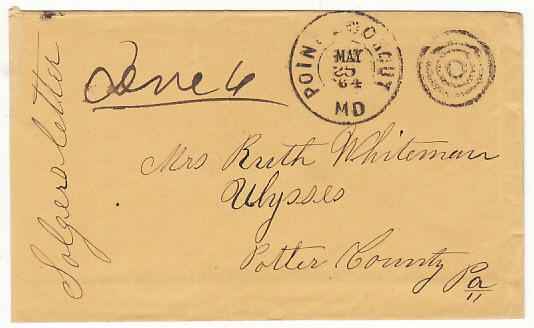 USA…CIVIL WAR US SANITARY COMMISSION SOLDIERS MAIL from HOSPITAL..