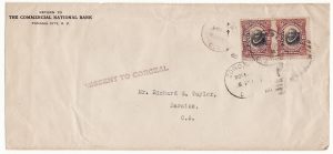 CANAL ZONE….1917 INTERNAL MAIL MISSENT TO COROZAL