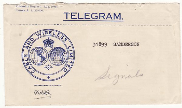 NEW ZEALAND-FIJI...WW2 CABLE & WIRELESS BIRTHDAY GREETINGS TELEGRAM...