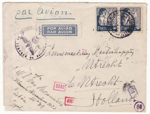 PORTUGAL - HOLLAND...WW2 POLISH RED CROSS UNDERCOVER MAIL...