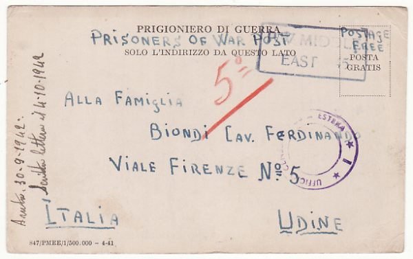 PALESTINE - ITALY…WW2 POW CAMP 321...
