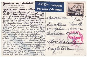 SWITZERLAND - GB...WW2 MULTIPLE CENSORED AIRMAIL POST CARD…