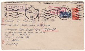 SOUTH AFRICA - ITALY…CENSORED AIRMAIL to POW..
