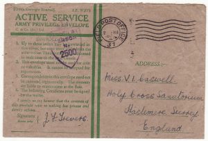 GREAT BRITAIN…WW2 HONOUR ENVELOPE cancelled in BRUSSELS…
