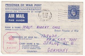 GB - GERMANY … WW2 POW PART OF UNDELIVERED MAILS & RETURNED  ...