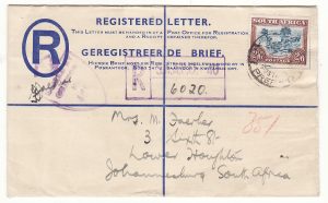 EGYPT - SOUTH AFRICA...WW2 SOUTH AFRICAN FORCES REGISTERED AIRMAIL...