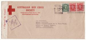 AUSTRALIA - SWITZERLAND…WW2 AUSTRALIAN RED CROSS