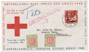 N.E.I. - AUSTRALIA…RED CROSS FIRST DAY of ISSUE CENSORED & TAXED….