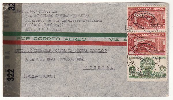 MEXICO - SWITZERLAND …WW2 SWISS CONSUL for ITALIAN CIVIL INTERNEES
