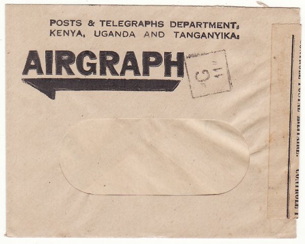 MADAGASCAR…WW2 FRENCH CENSOR on AIRGRAPH ENVELOPE..